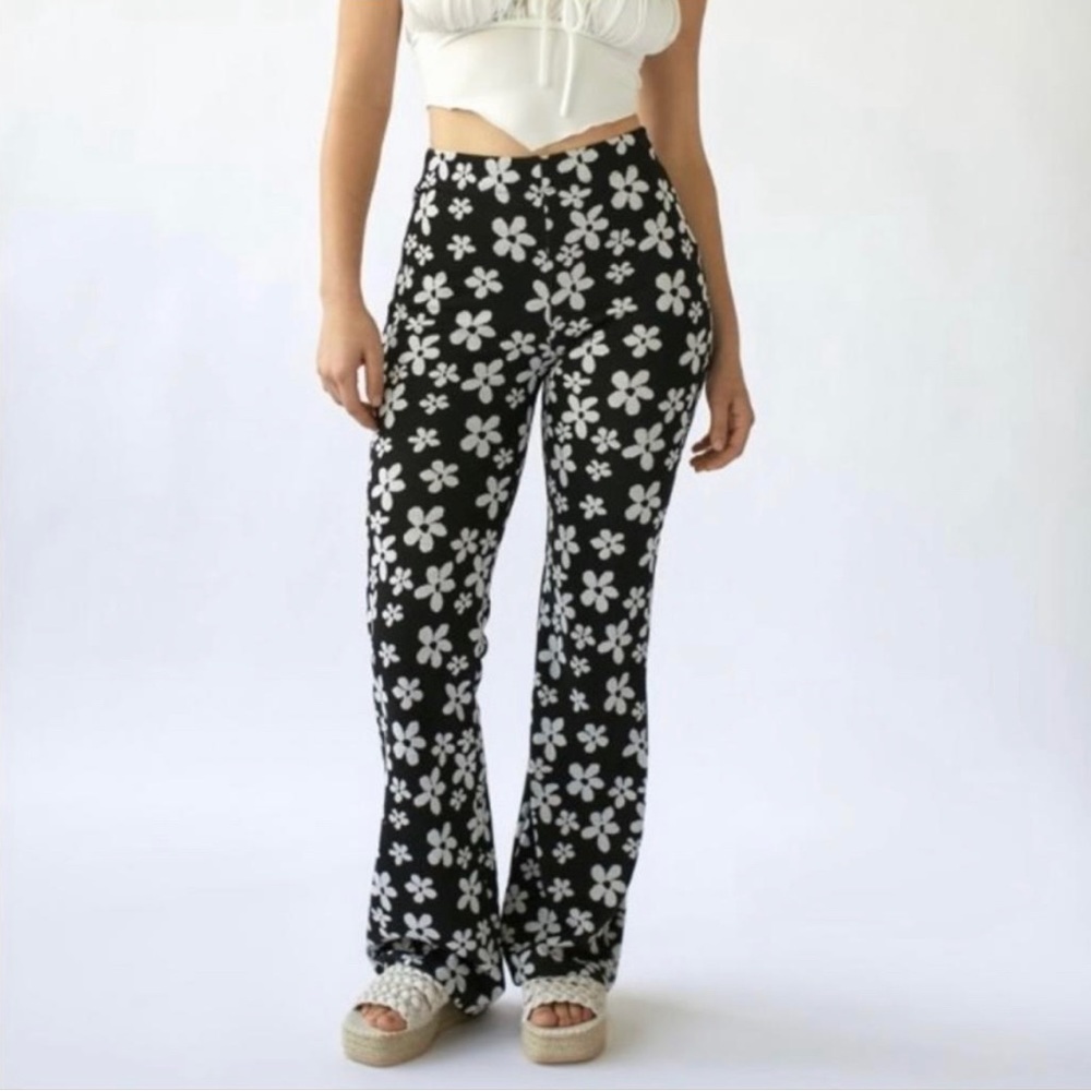 UO Bell Bottom Fitted Stretchy Pants